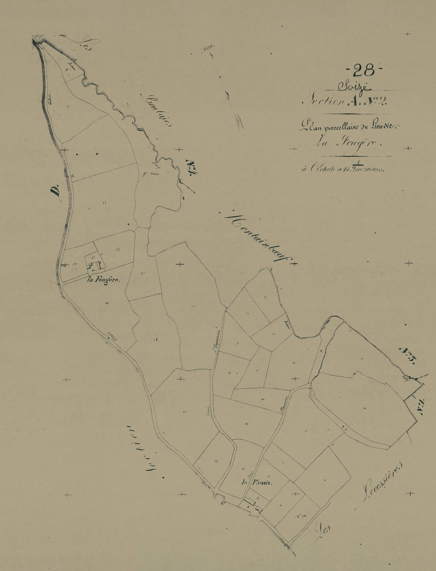 Section A, les Fougères, feuille 2.
