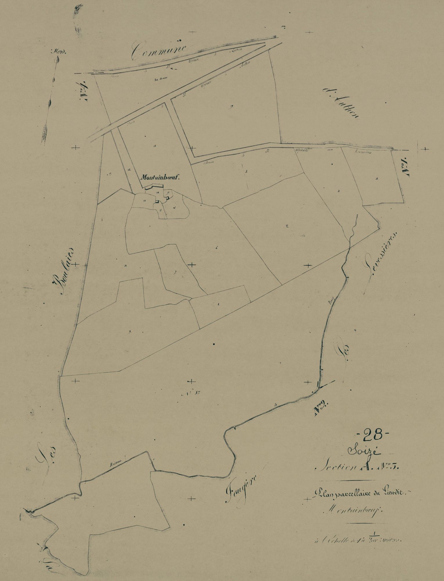 Section A, Montainboeuf, feuille 3.