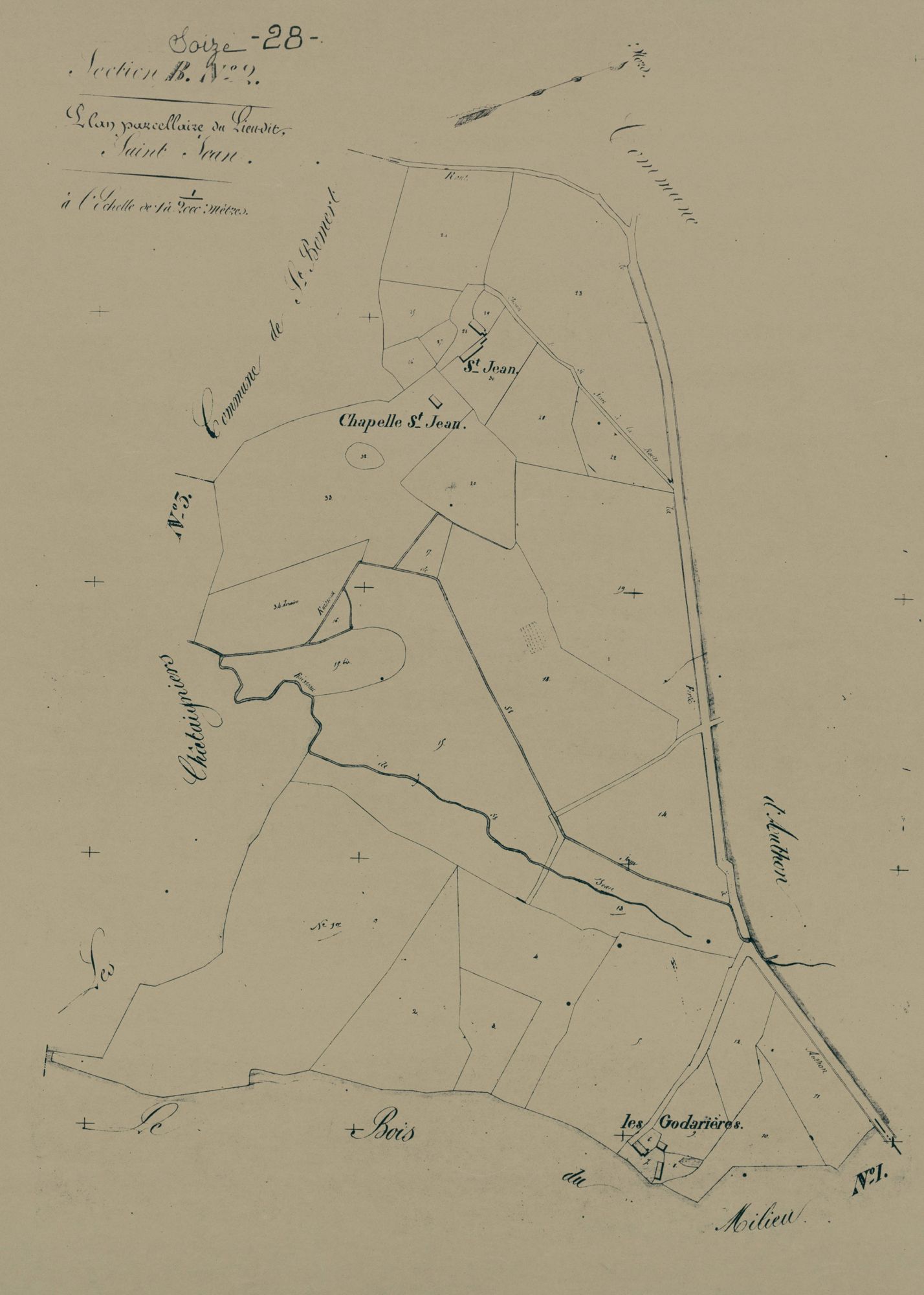 Section B, Saint-Jean, feuille 2.