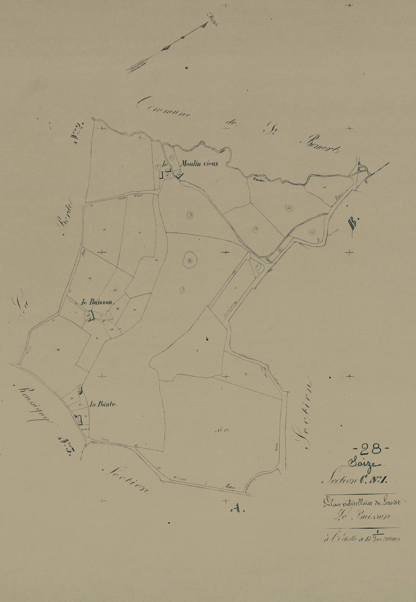 Section C, le Buisson, feuille 1.