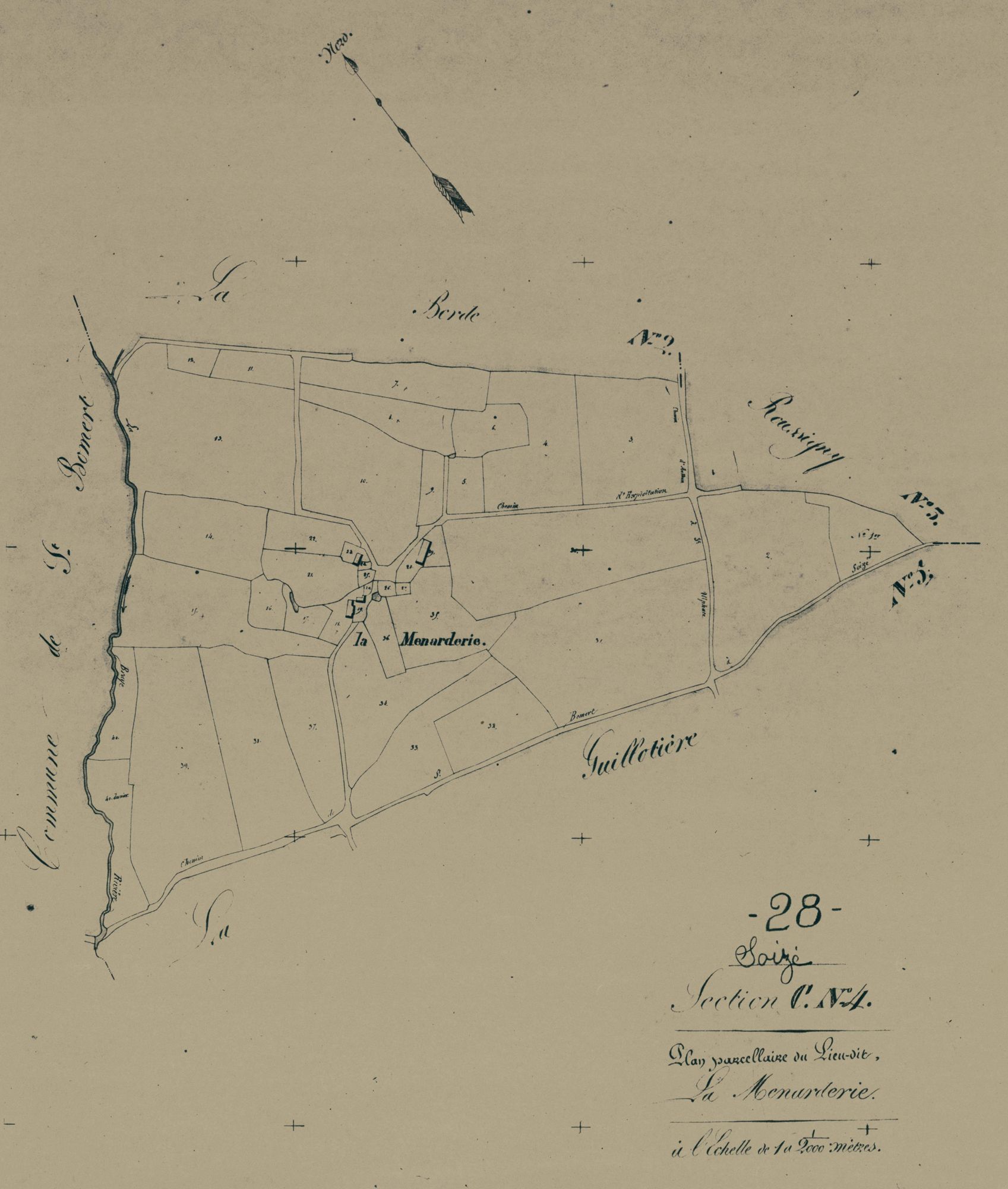 Section C, la Ménarderie, feuille 4.
