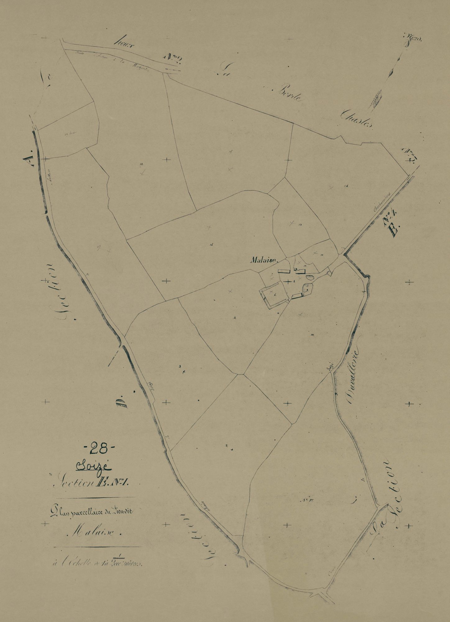 Section E, Malaise, feuille 1.