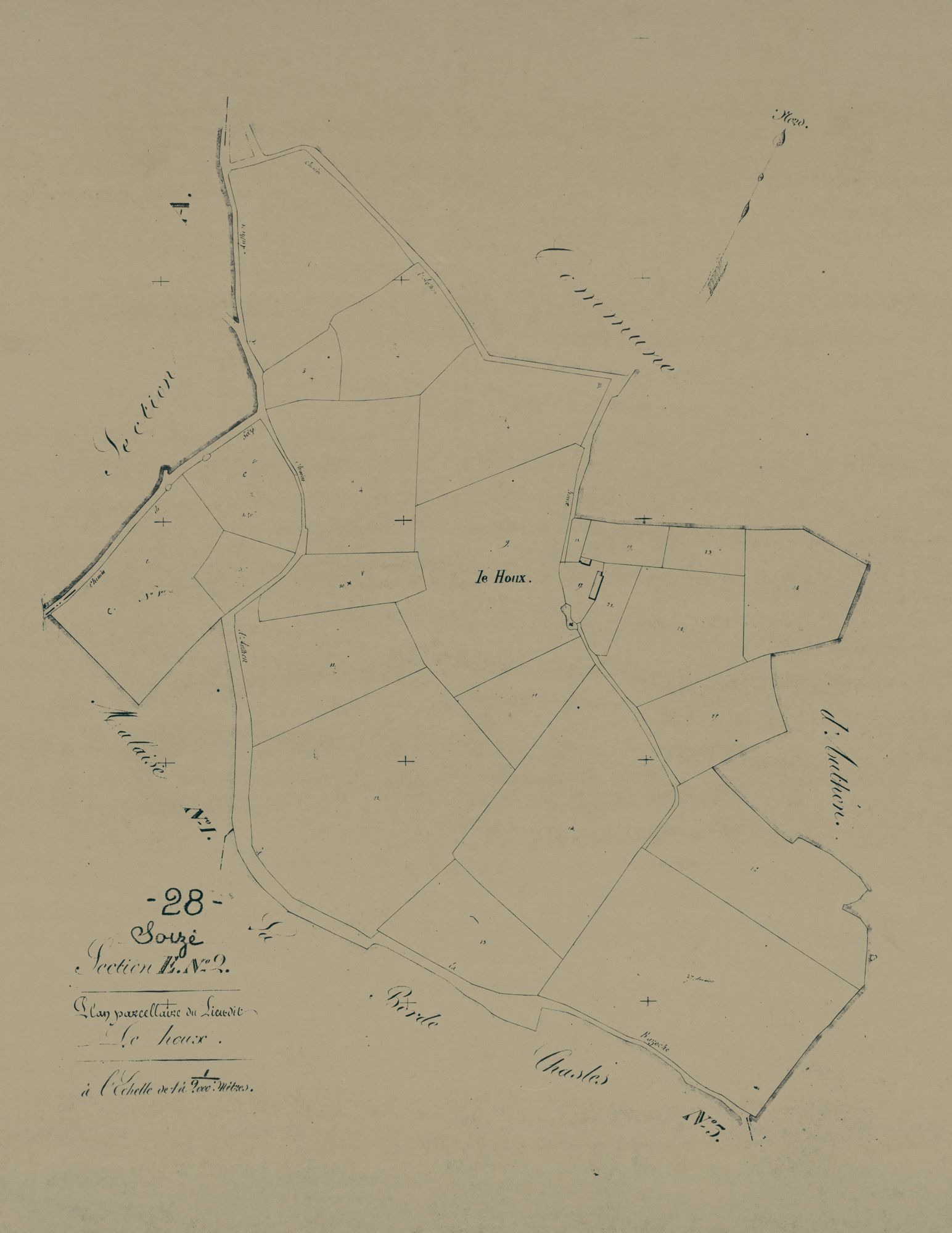 Section E, le Houx, feuille 2.