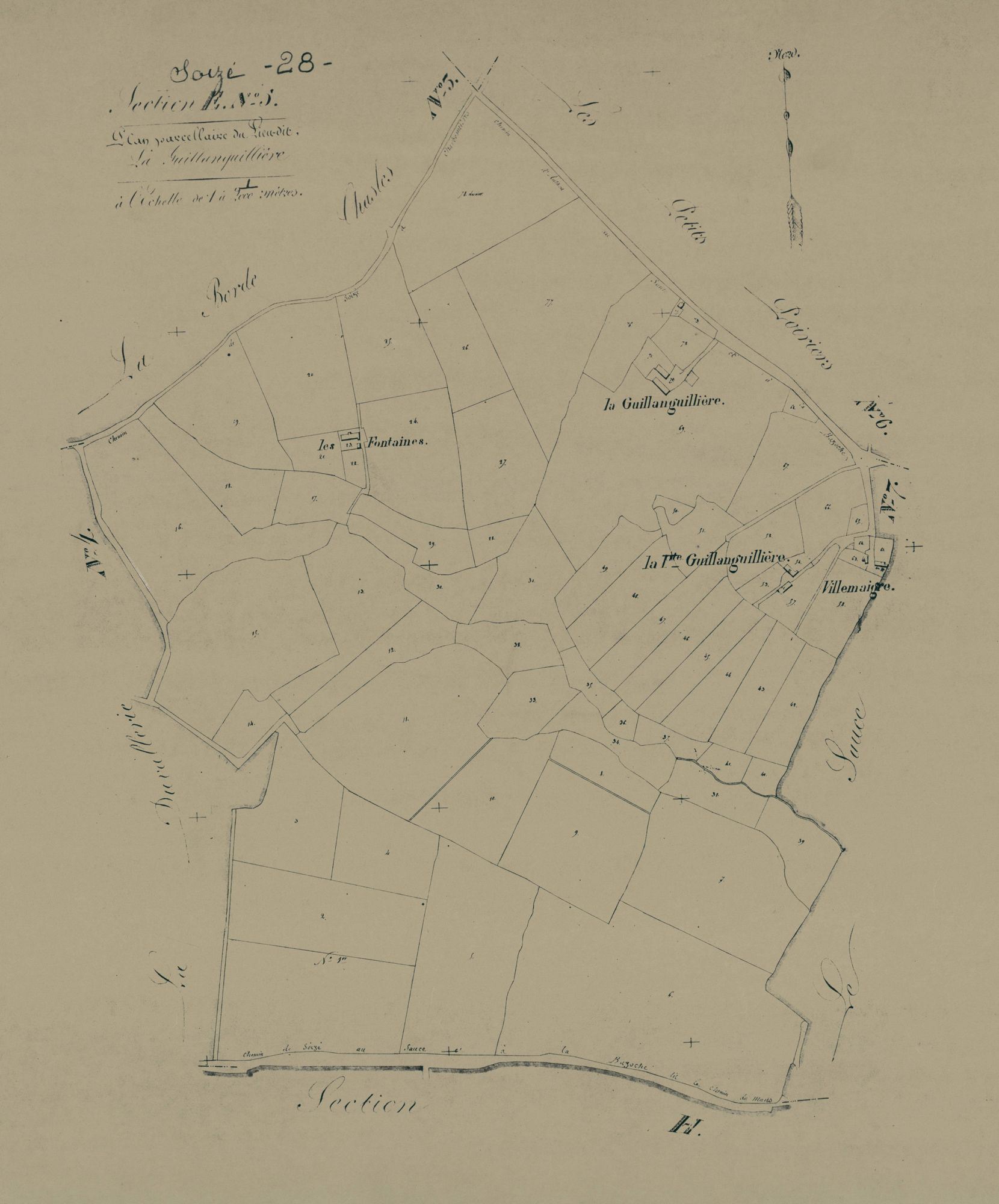 Section E, la Guillanguillière, feuille 5.