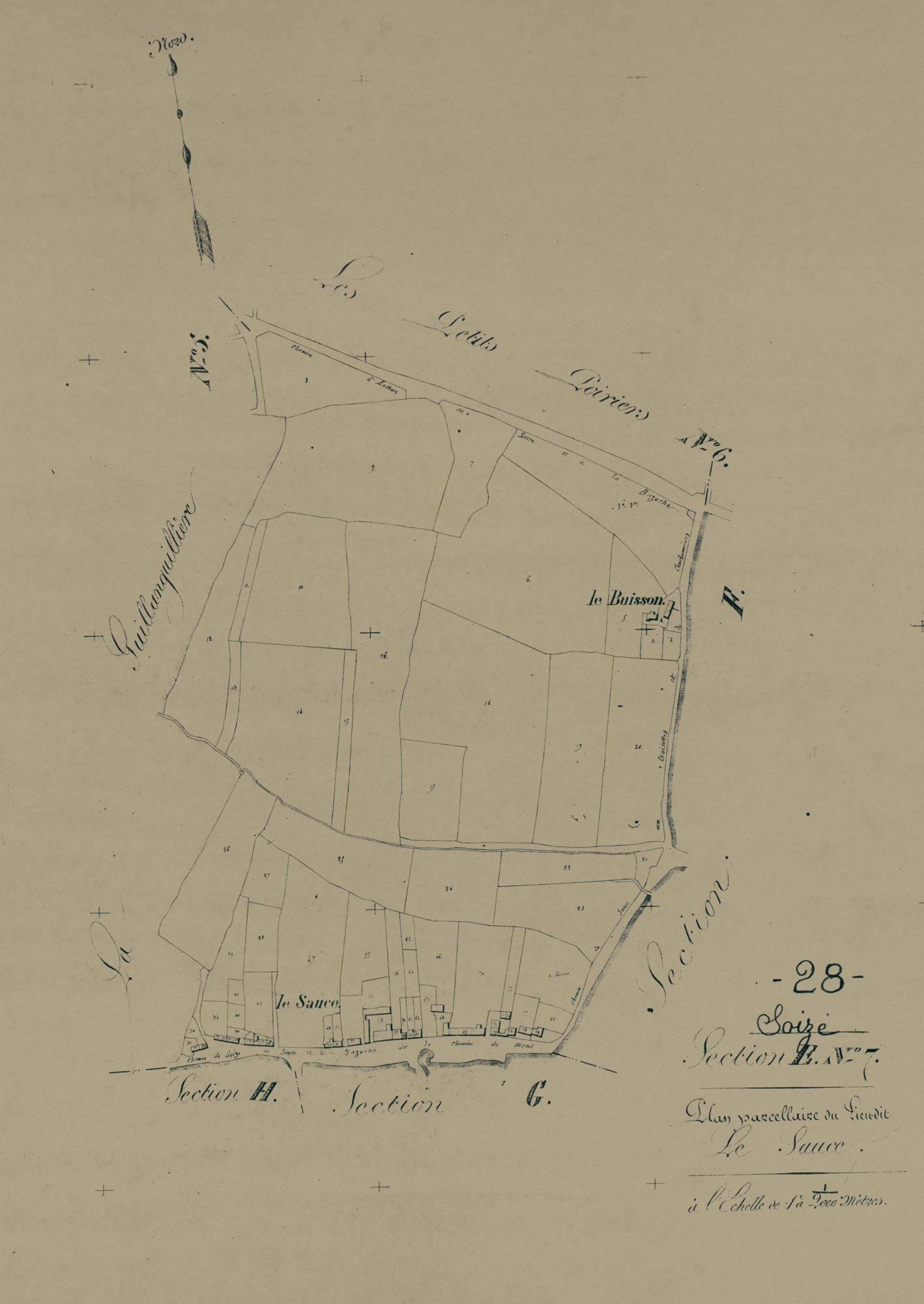 Section E, le Sauce, feuille 7.