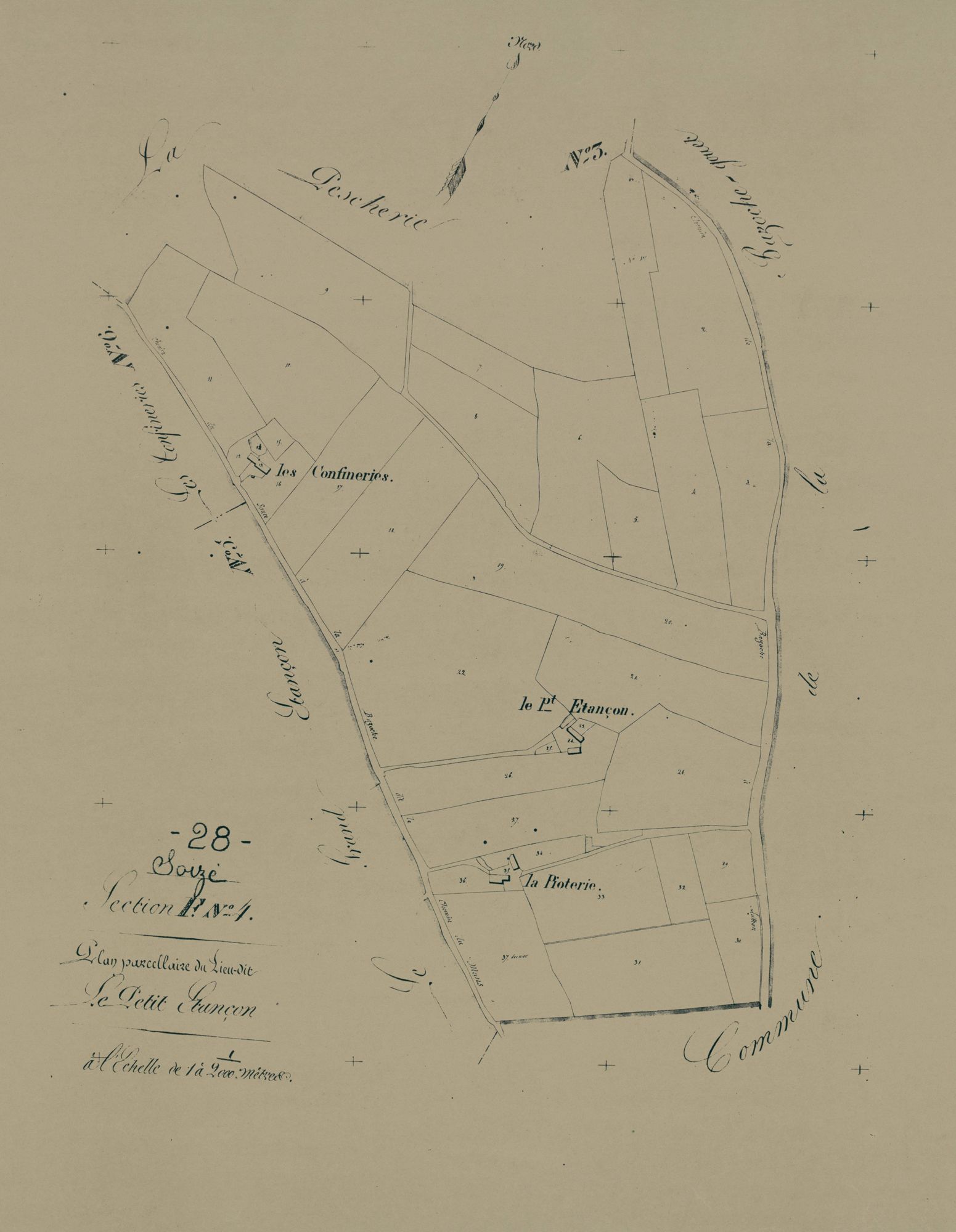 Section F, le Petit Etançon, feuille 4.