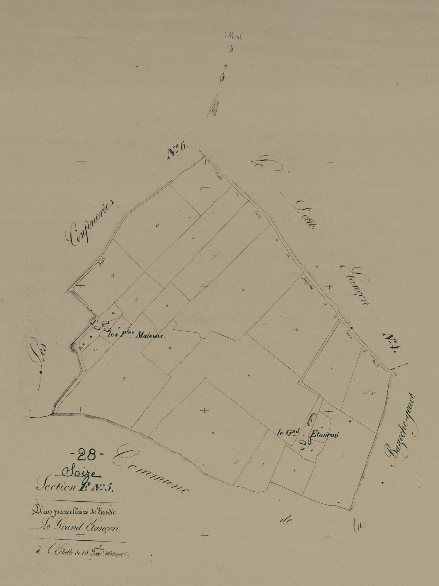 Section F, le Grand Etançon, feuille 5.