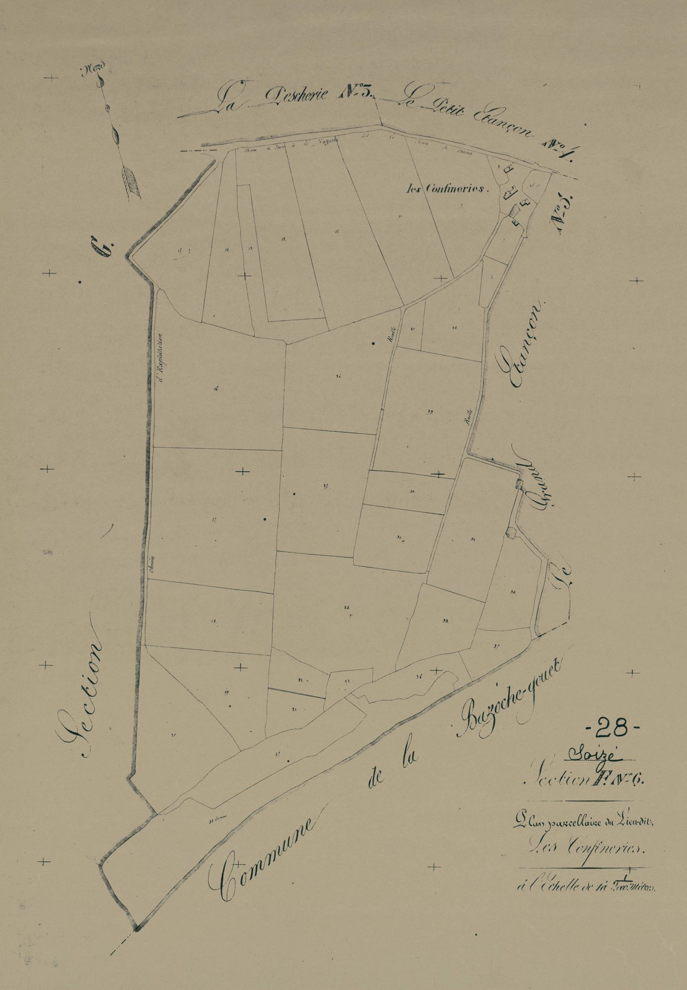 Section F, les Confineries, feuille 6.