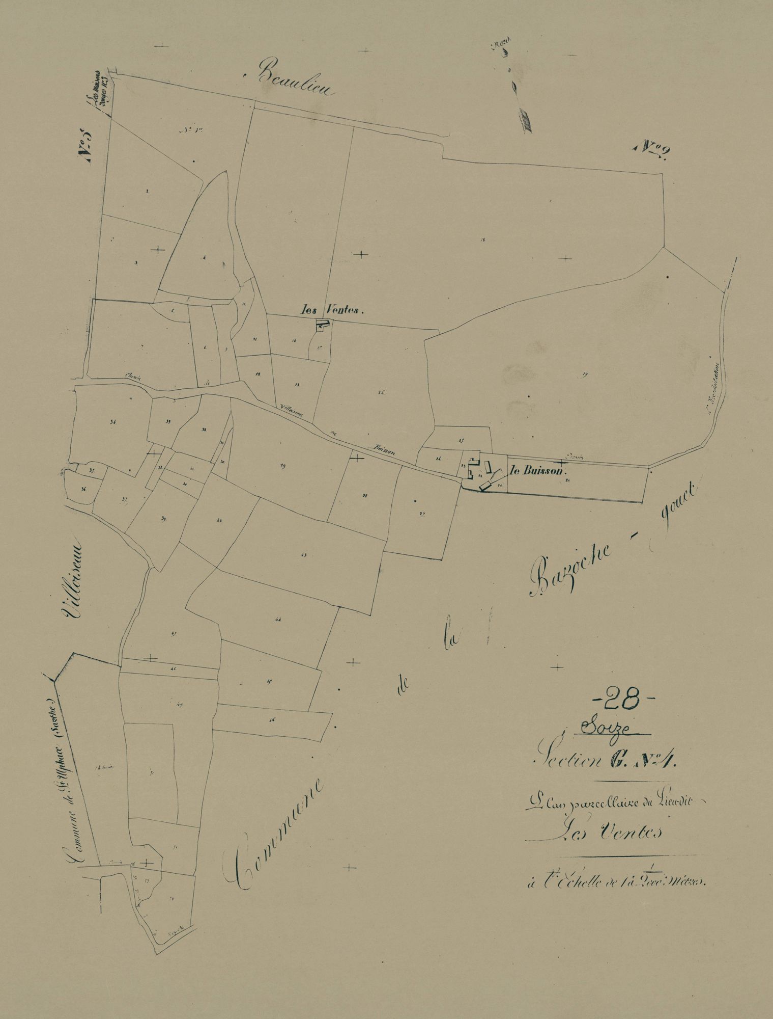 Section G, les Ventes, feuille 4.