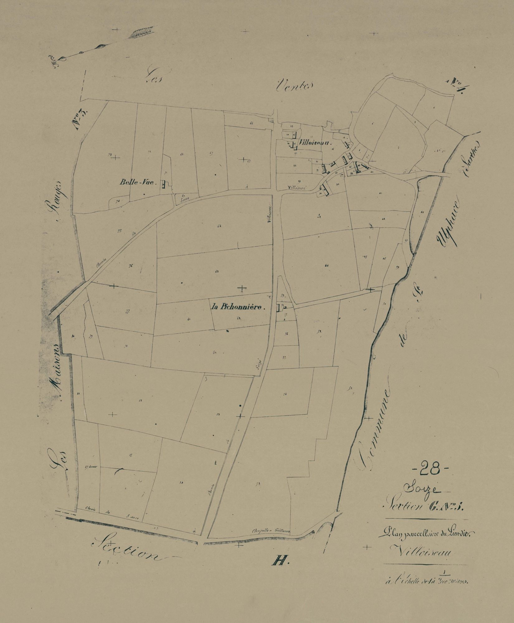 Section G, Villoiseau, feuille 5.