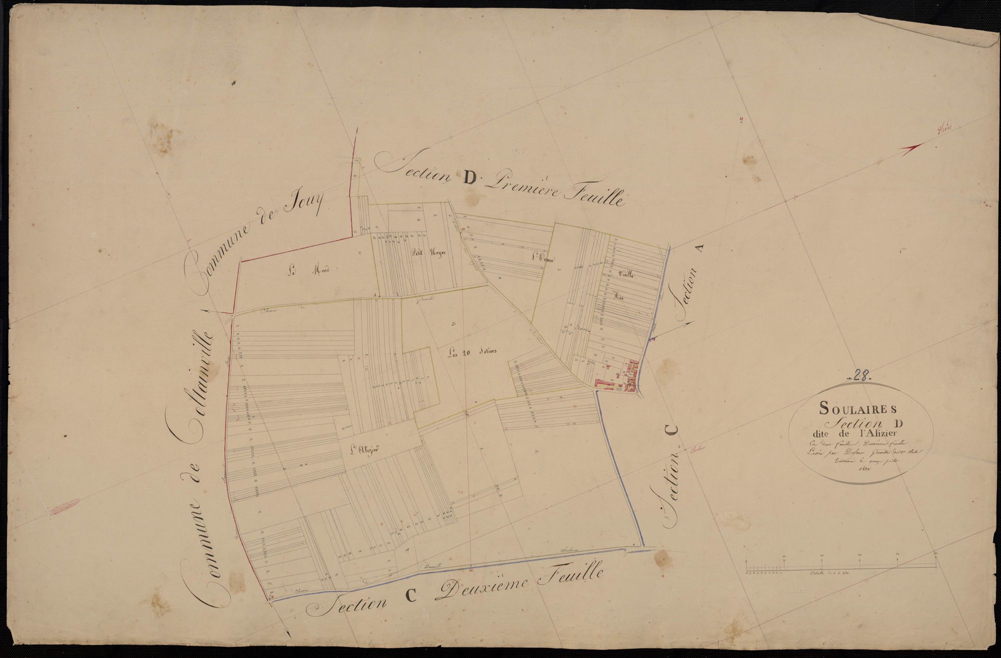 Section D, l'Alizier, feuille 2.