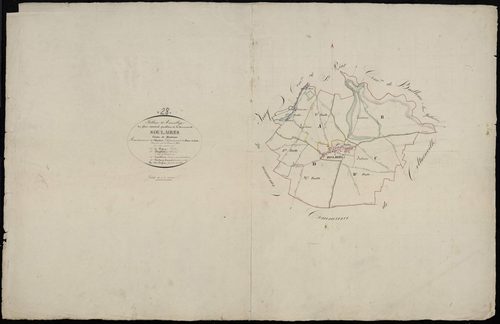 Tableau d'assemblage du plan cadastral parcellaire de la commune de Soulaires, Canton de Maintenon, Arrondissement de Chartres / Terminé sur le terrain en 1832 (...) par Monsieur Dufour, Géomètre de 1ère classe.