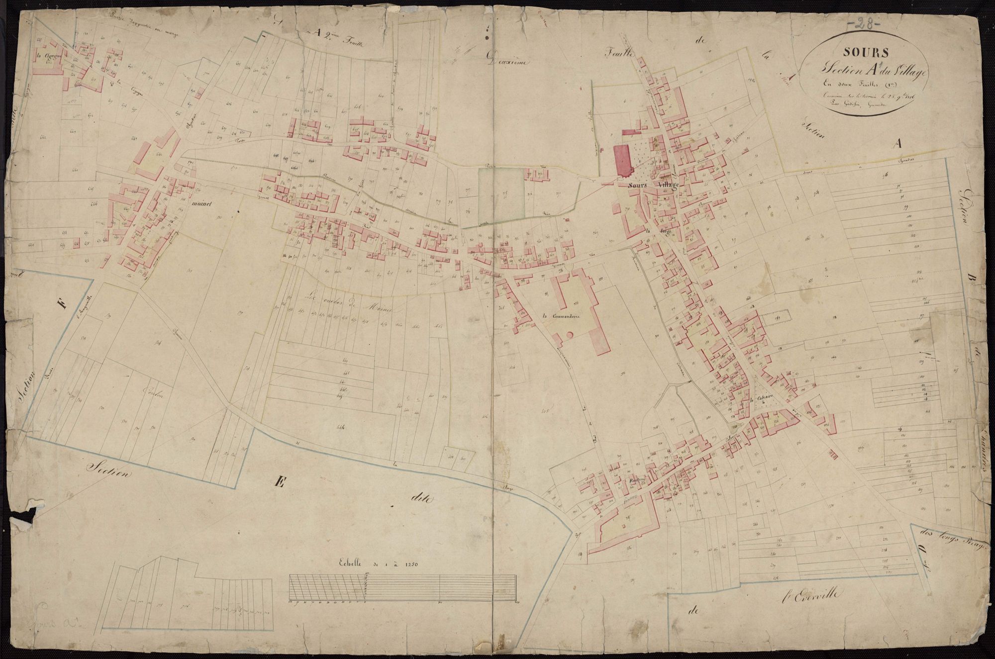 Section A, le Village, feuille 1.