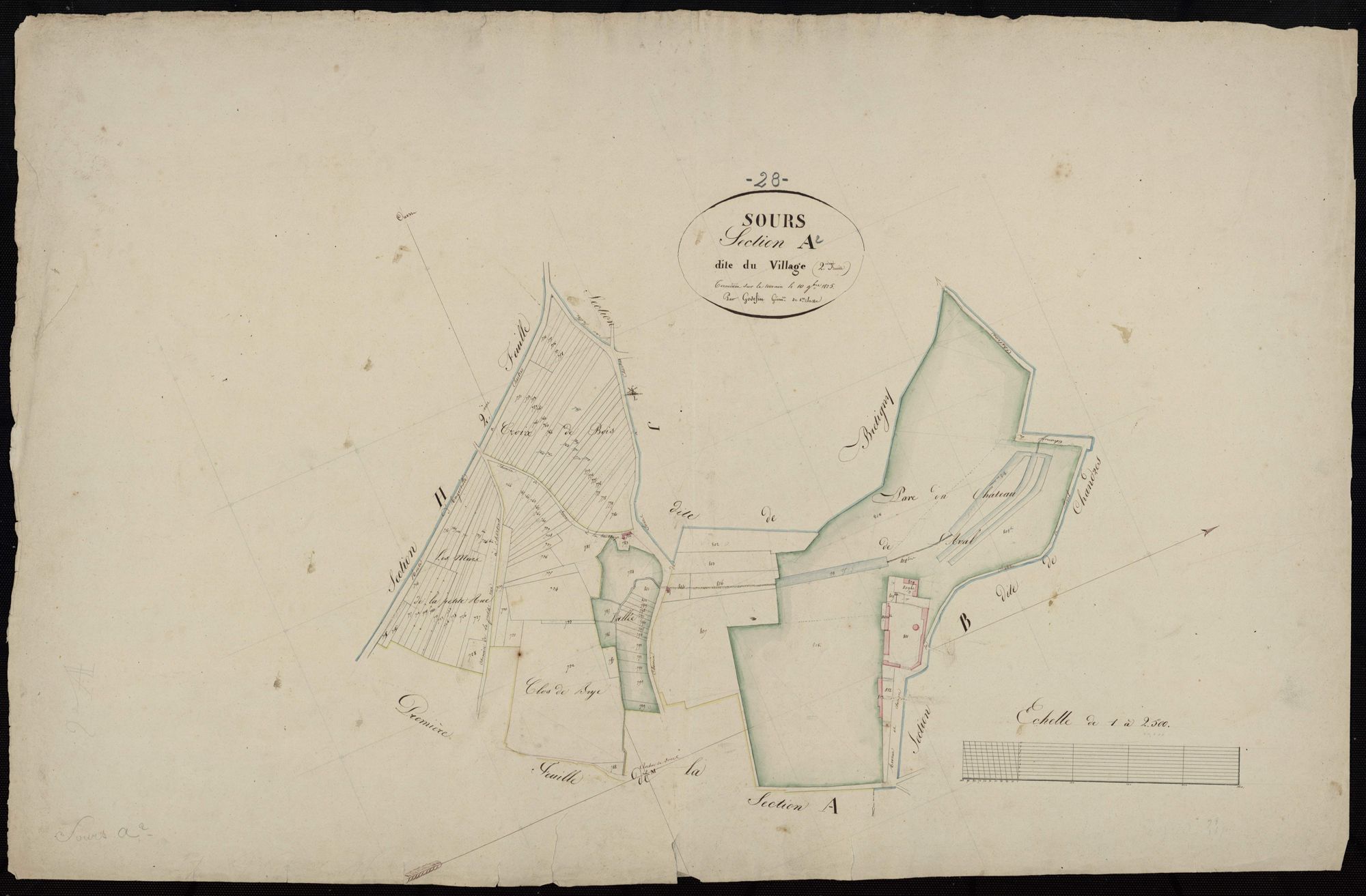 Section A, le Village, feuille 2.