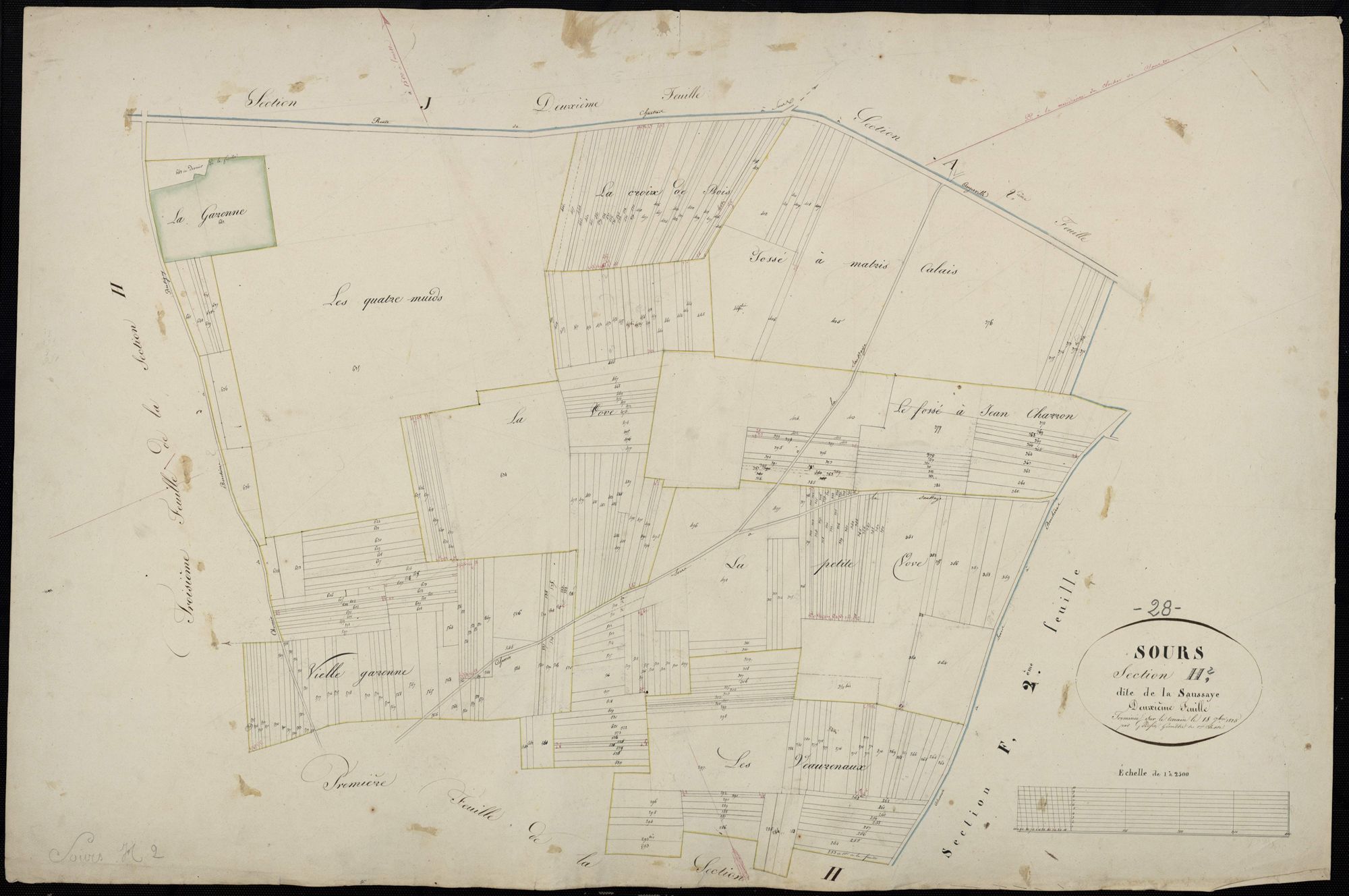 Section H, la Saussaye, feuille 2.