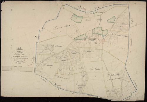 Section B, Chandres, en une feuille / Terminée sur le terrain par Monsieur Lelouatre, Géomètre.