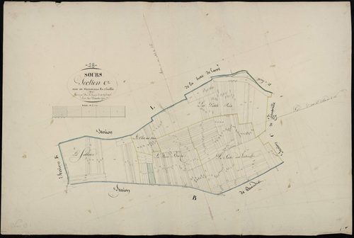 Section C, Generville, feuille 2 / Terminée sur le terrain par Monsieur Lelouatre, Géomètre.
