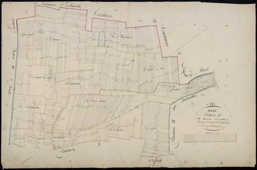 Section J, Brétigny, feuille 1 / Terminée sur le terrain par Monsieur Lelouatre, Géomètre.