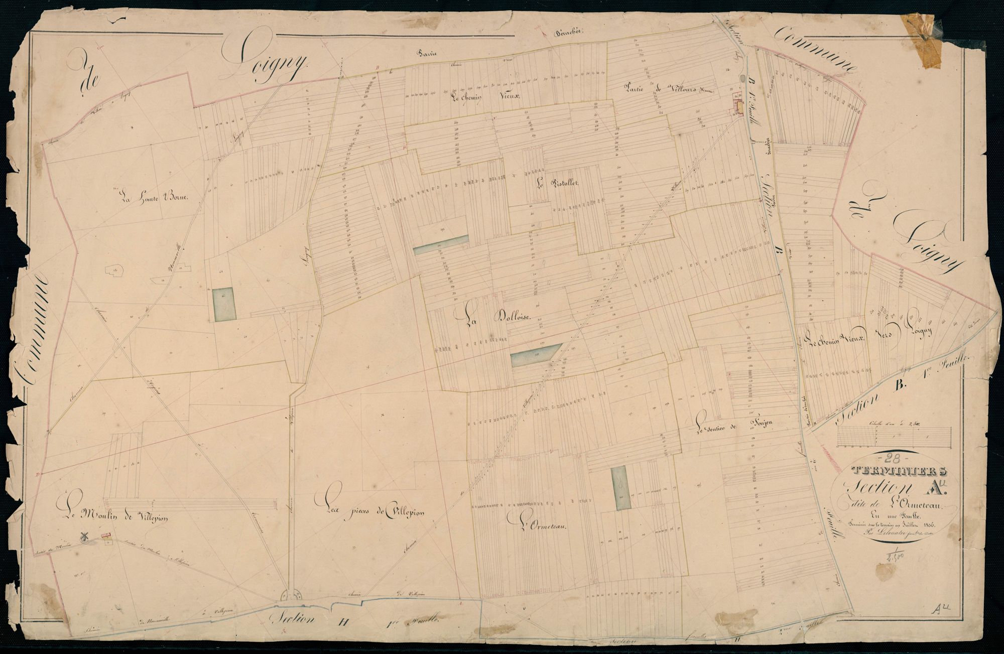 Section A, l'Ormeteau, en une feuille.