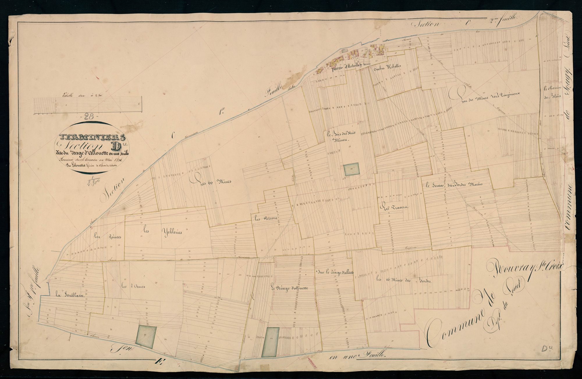 Section D, le Réage d'Allouette, en une feuille.