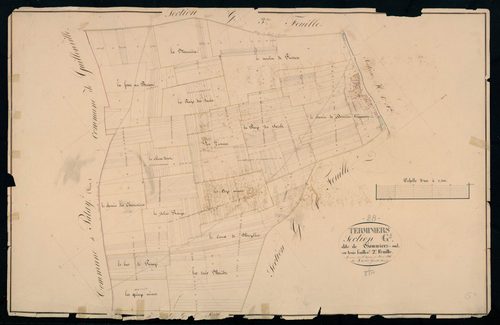 Section G, Gommiers-Sud, feuille 2 / Terminée sur le terrain par Monsieur Le Tellier, Géomètre secondaire.