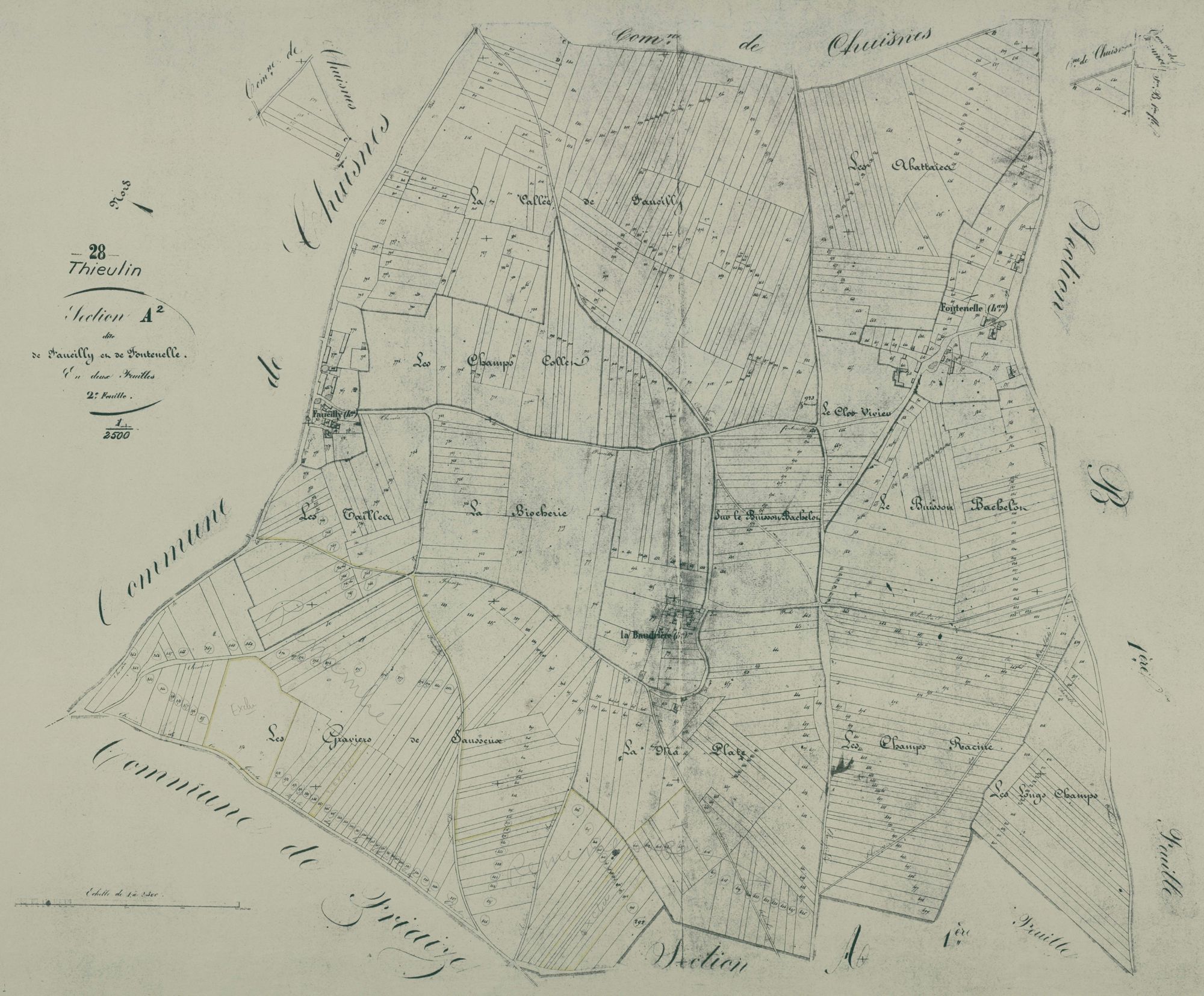 Section A, Faucilly et Fontenelle, feuille 2.