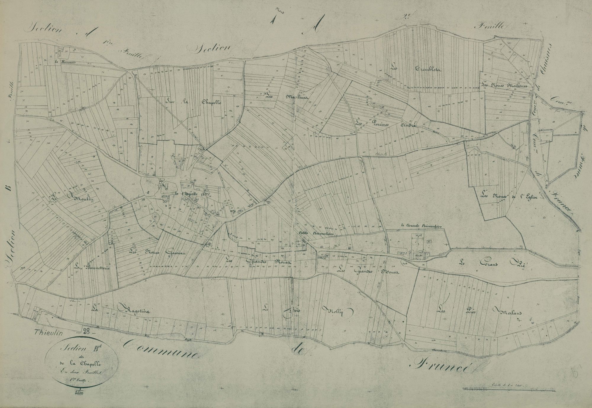 Section B, la Chapelle, feuille 1.