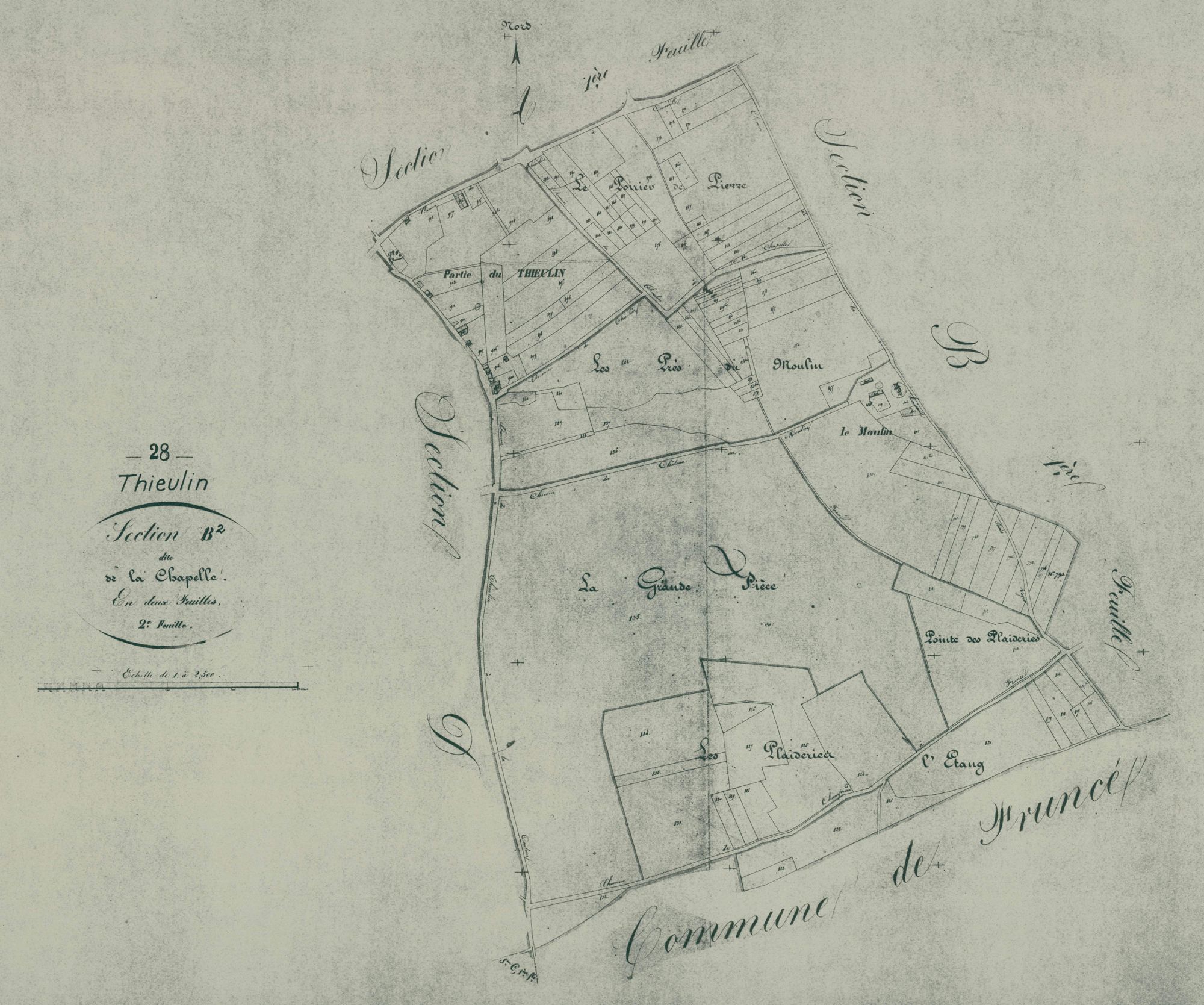 Section B, la Chapelle, feuille 2.