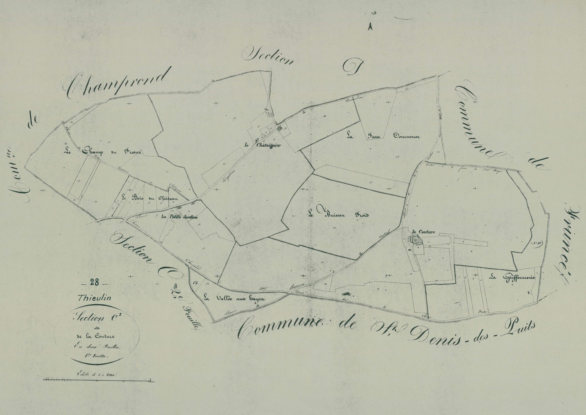 Section C, la Couture, feuille 1.
