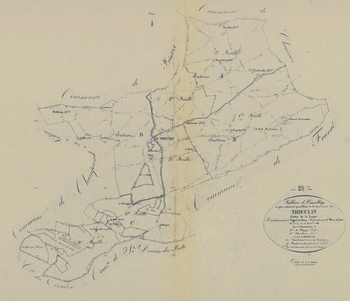 Tableau d'assemblage du plan parcellaire.