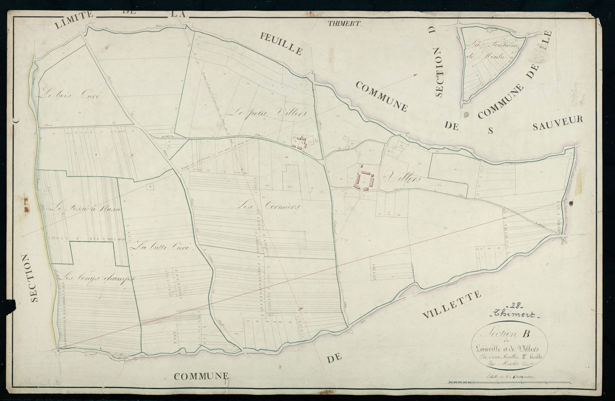Section B, Loinville et Villers, feuille 2.