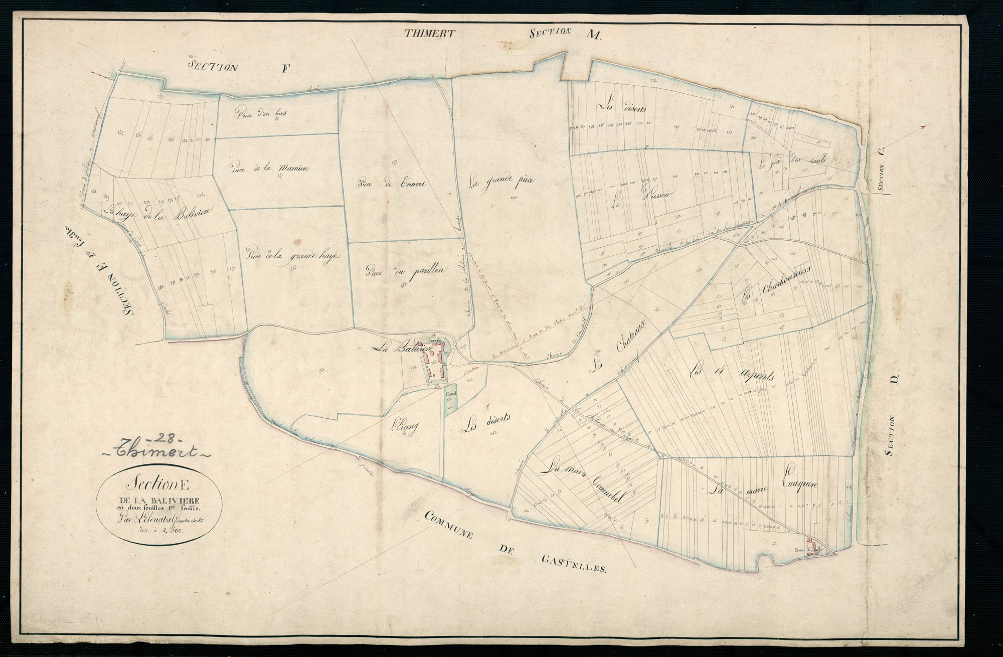 Section E, la Balivière, feuille 1.