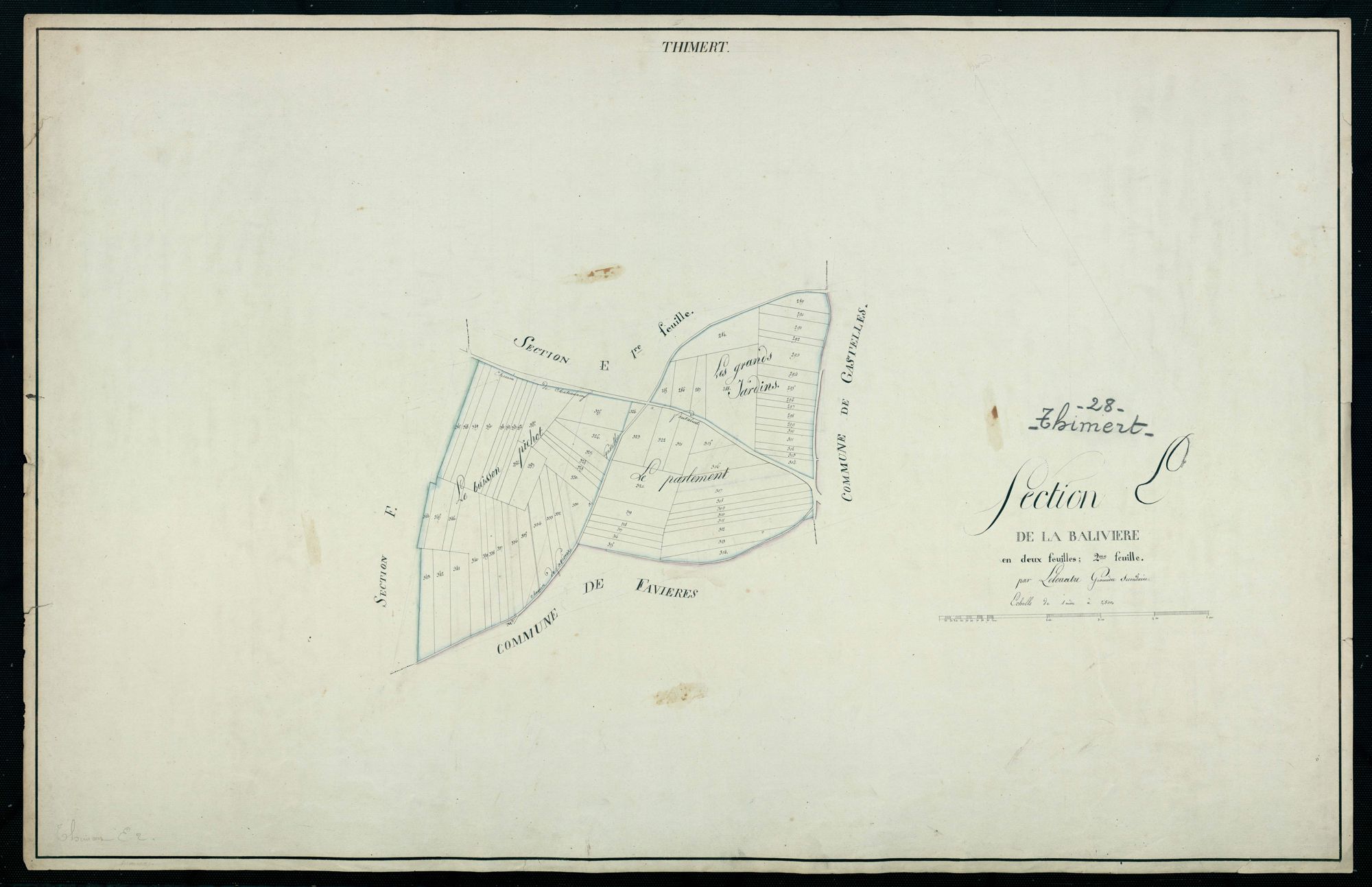 Section E, la Balivière, feuille 2.