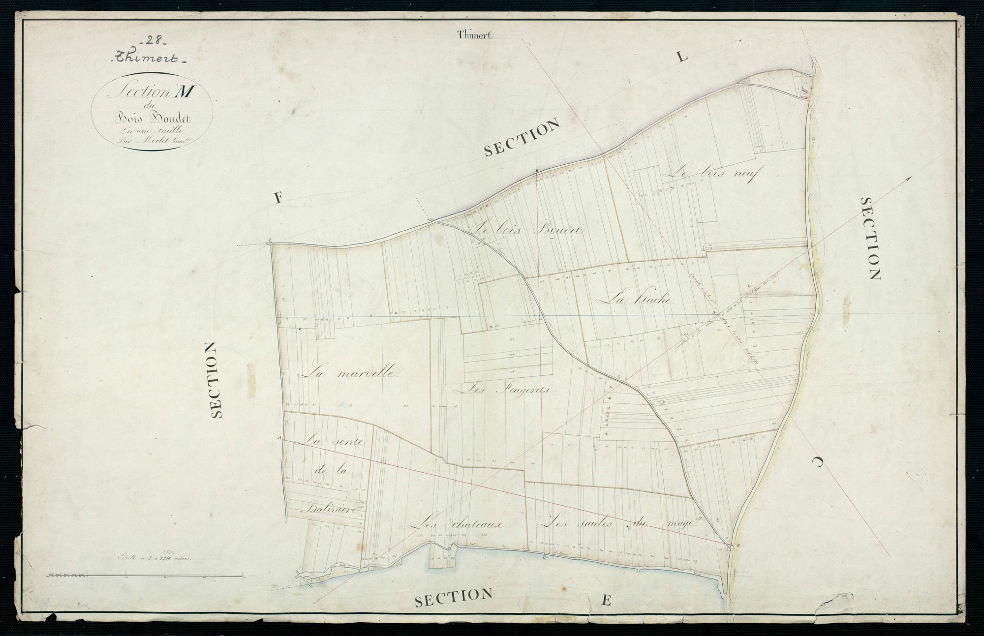 Section M, le Bois Boudet, en une feuille.