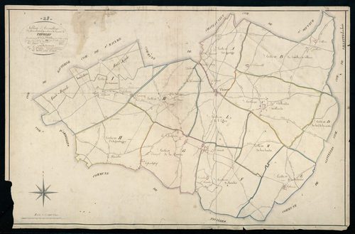 Tableau d'assemblage du plan cadastral parcellaire de la commune de Thimert, Canton de Châteauneuf, Arrondissement de Dreux / Terminé sur le terrain en 1819 (...) par Monsieur Morlet, Géomètre du cadastre.