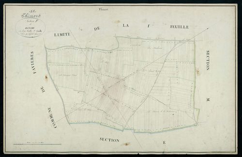 Section F, Hanches, feuille 2 / Terminée sur le terrain par Monsieur Lefevre, Géomètre secondaire.