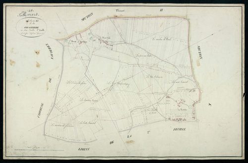 Section G, la Picotière, feuille 1 / Terminée sur le terrain par Monsieur Lefevre, Géomètre secondaire.