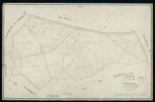 Section H, Arpentigny, feuille 1 / Terminée sur le terrain par Monsieur Lefevre, Géomètre secondaire.