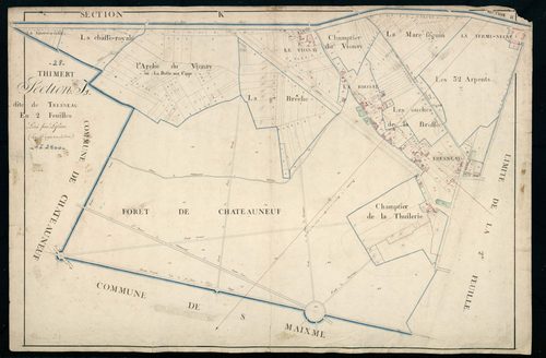 Section I, Tresneau, feuille 1 / Terminée sur le terrain par Monsieur Lefevre, Géomètre secondaire.