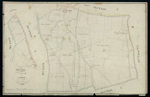 Section L, l'Eglise, en une feuille. / Terminée sur le terrain par Monsieur Lefevre, Géomètre secondaire.