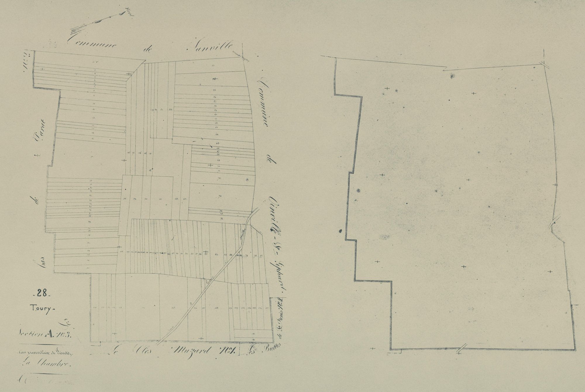 Section A, la Chambre, feuille 3.