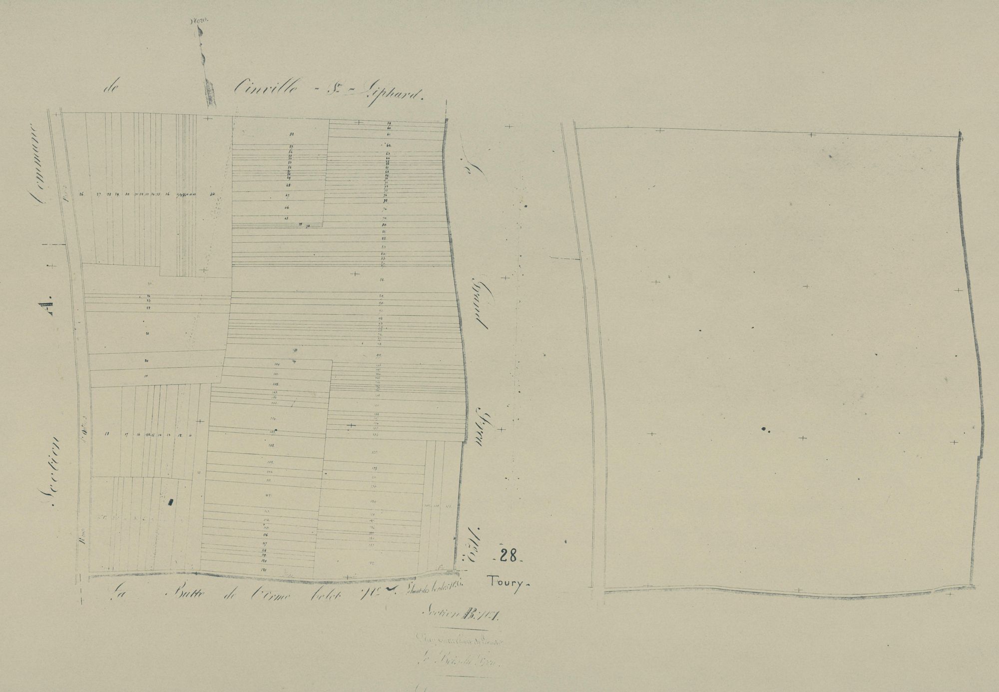 Section B, le Bois du Frou, feuille 1.