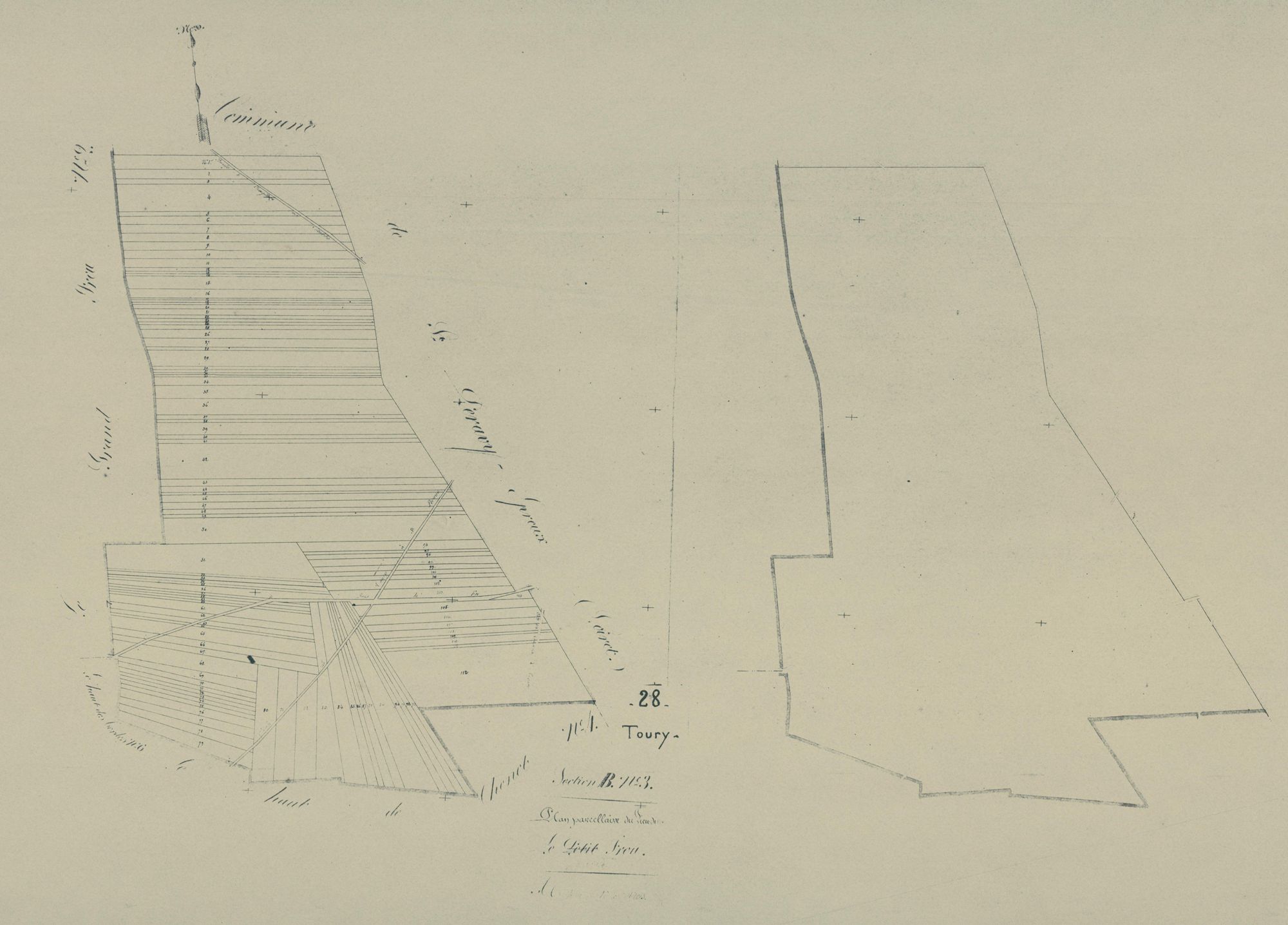 Section B, le Petit Frou, feuille 3.