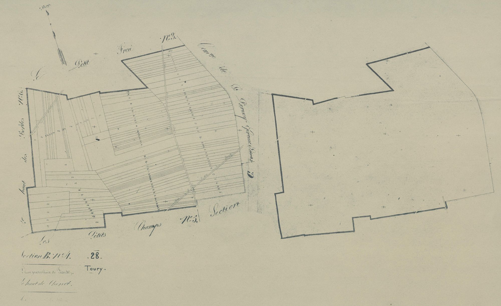 Section B, le Haut de Chenet, feuille 4.