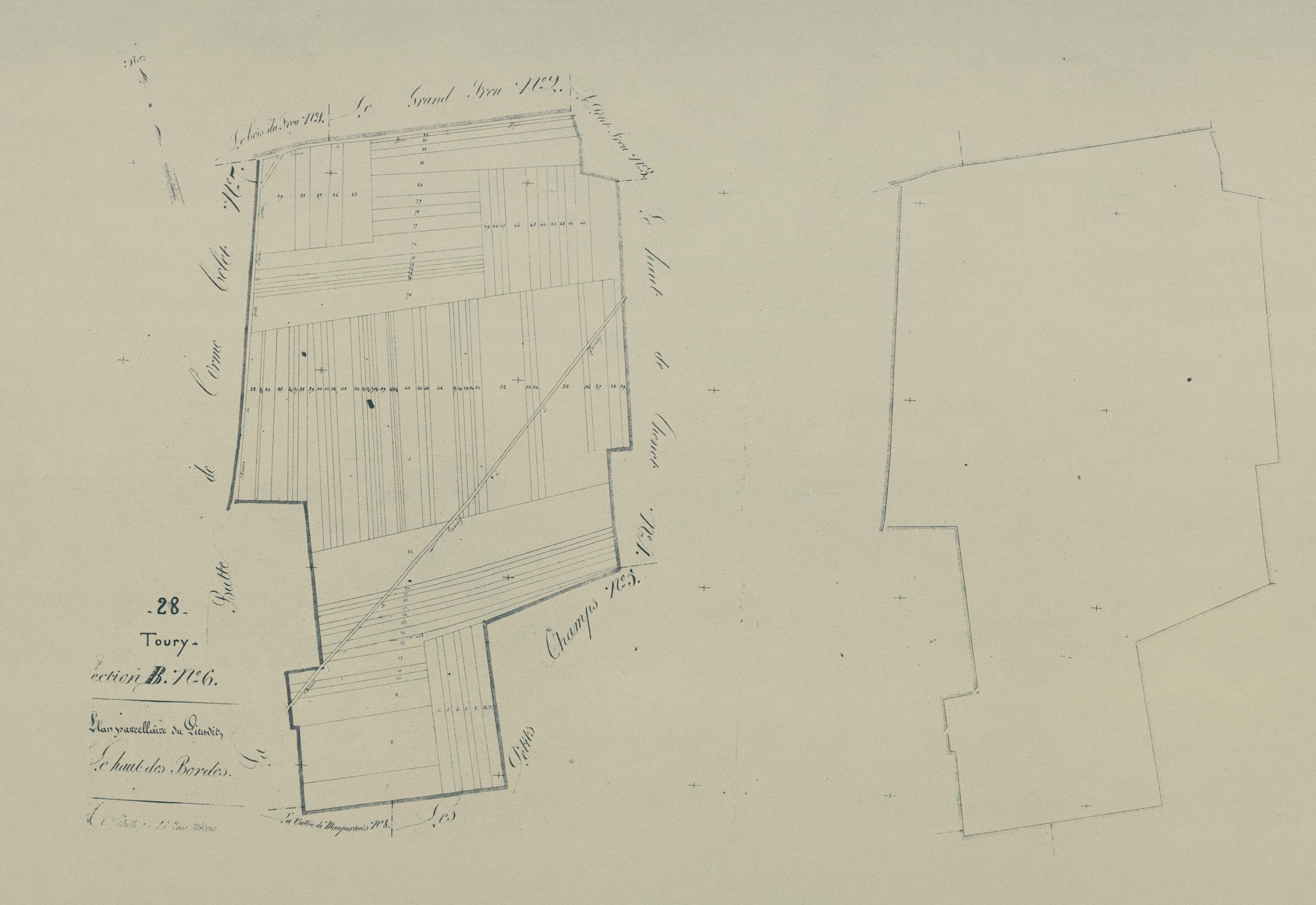 Section B, le Haut des Bordes, feuille 6.