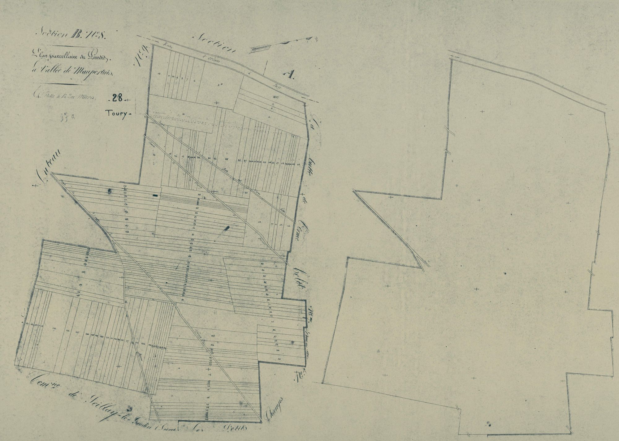 Section B, la Vallée de Maupertuis, feuille 8.