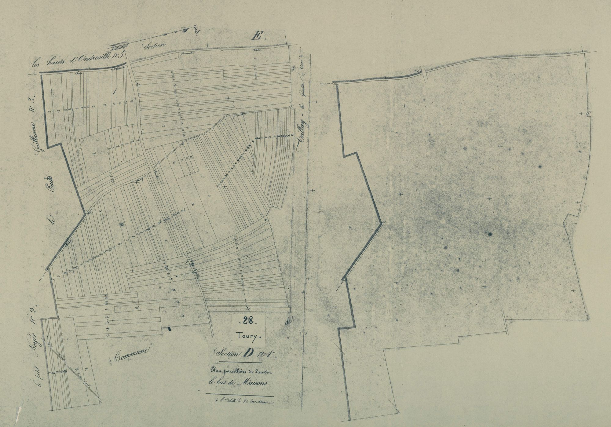 Section D, le Bas de Maisons, feuille 1.