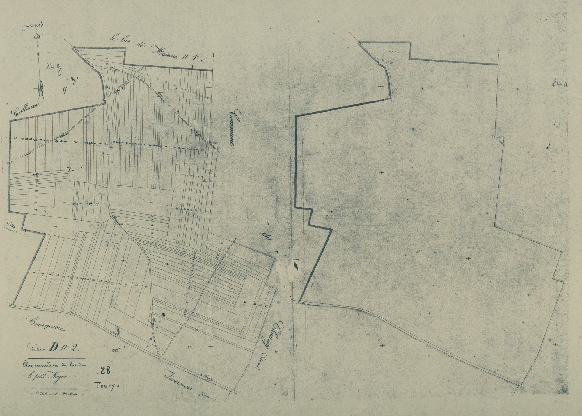 Section D, le Petit Noyer, feuille 2.