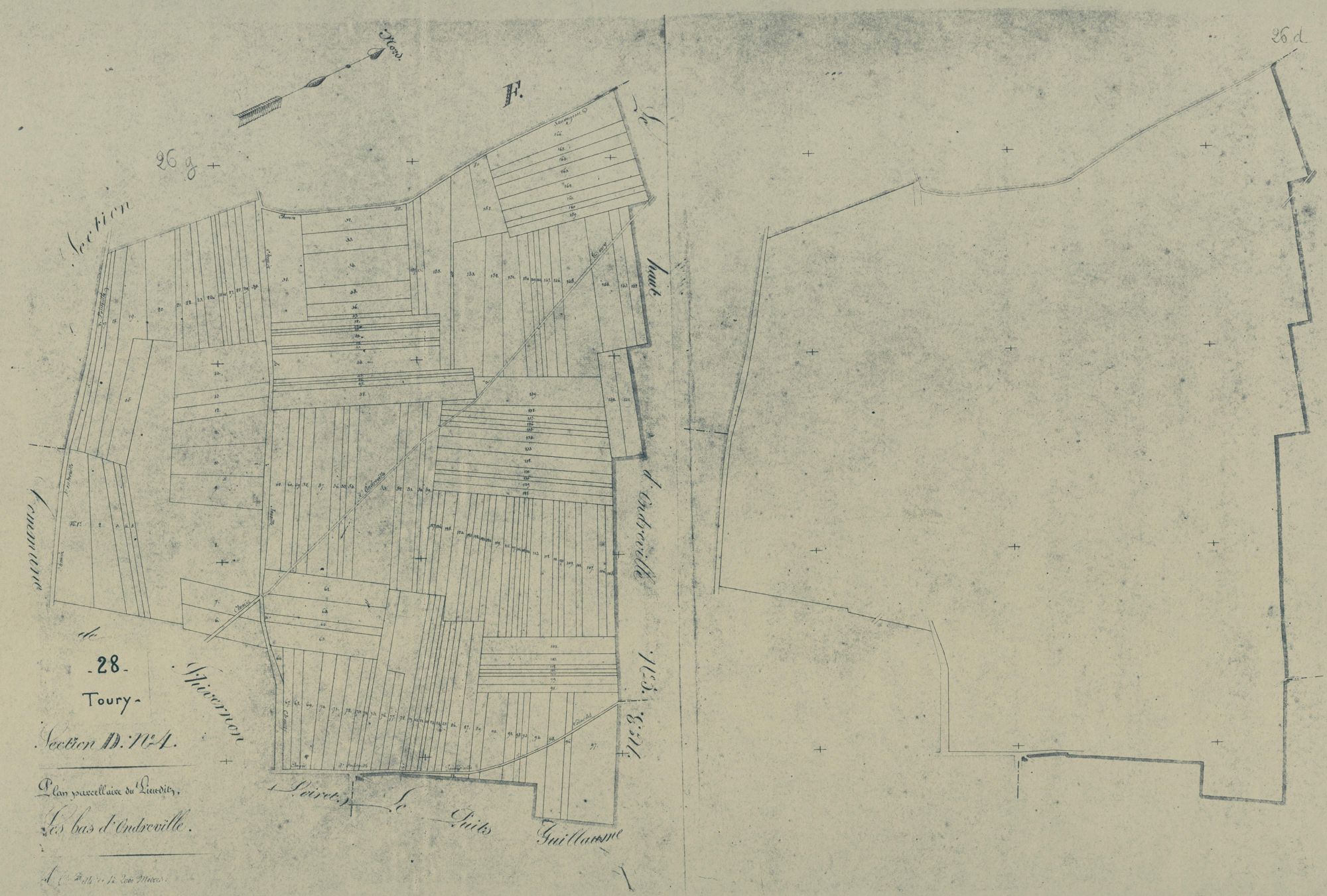 Section D, le Bas d'Ondreville, feuille 4.
