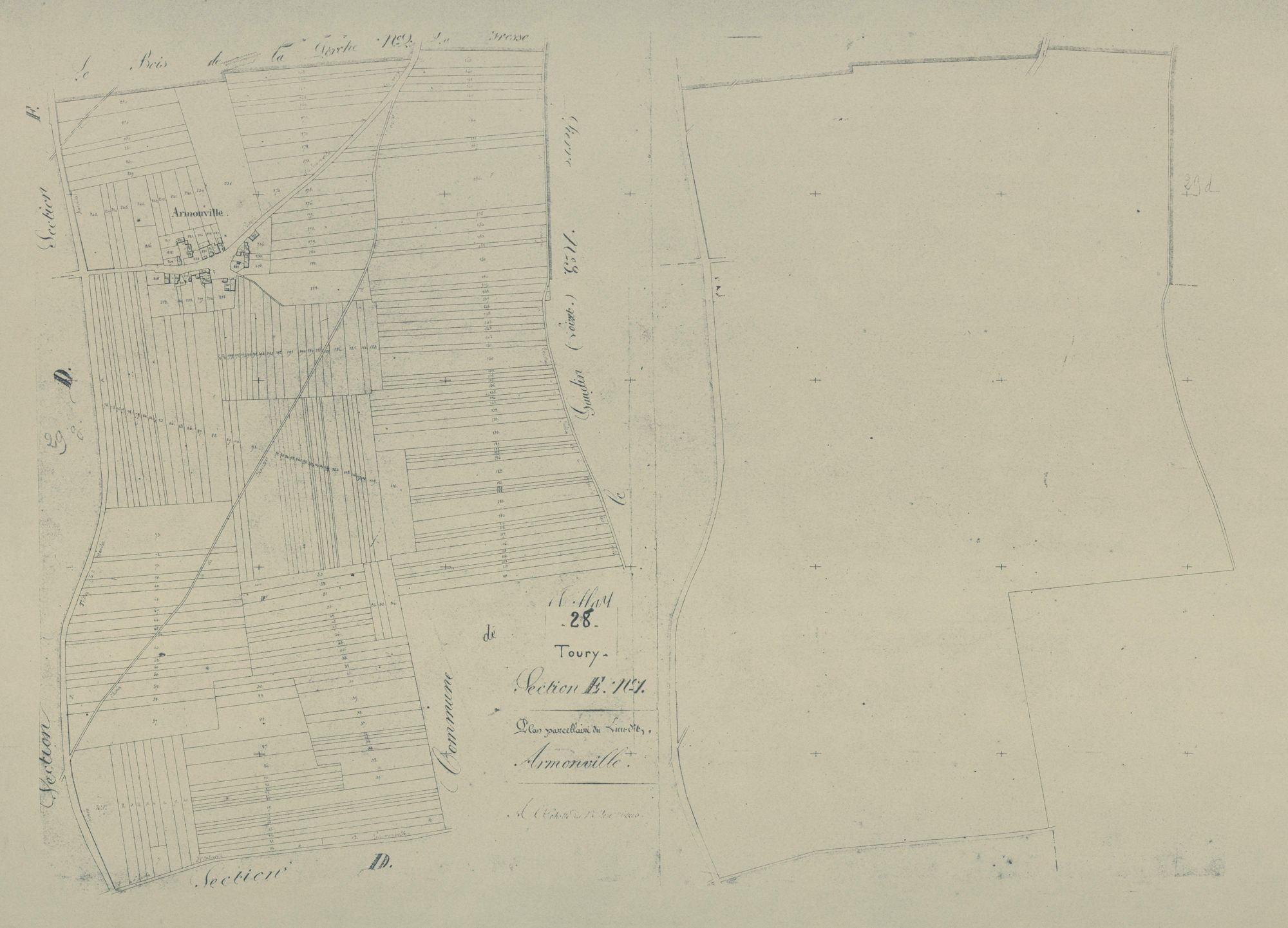 Section E, Armonville, feuille 1.